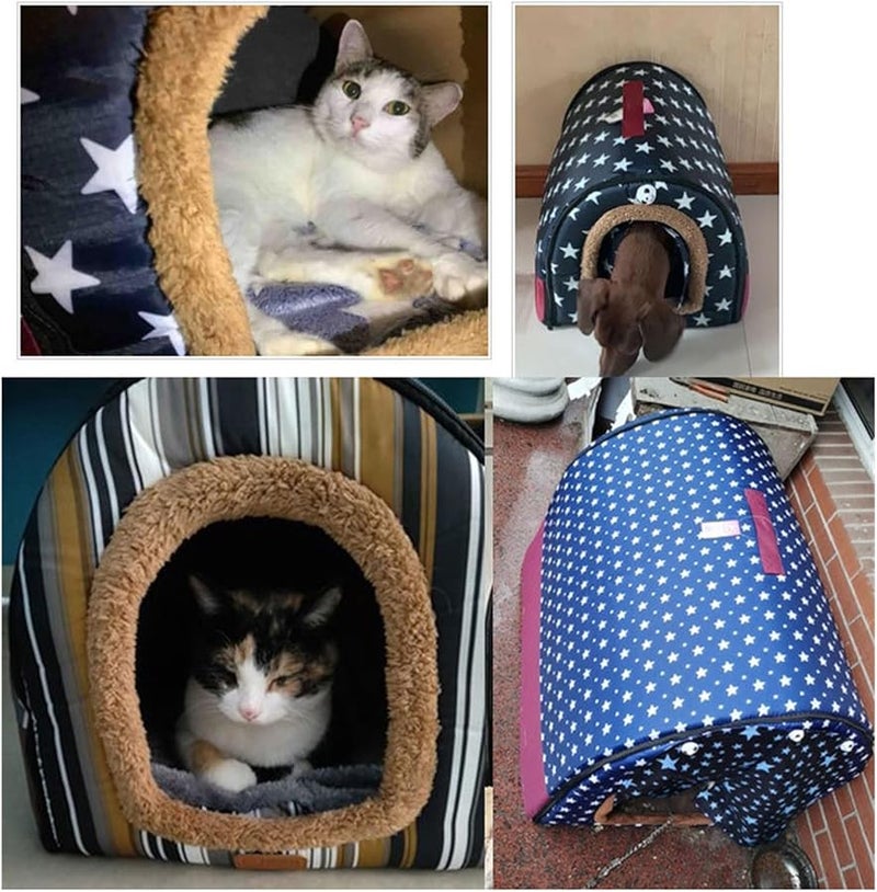 Medium Size Indoor Pet Bed Warm House Tent For Small Dog Kitten With Thick Cushion - Image 5