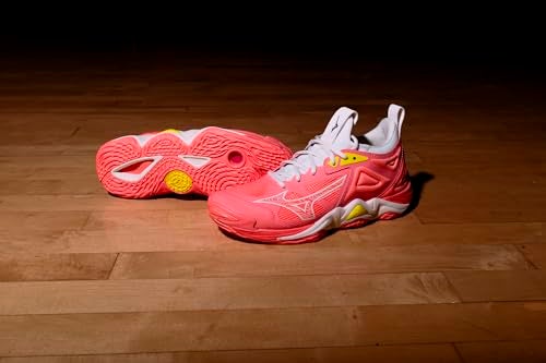 Mizuno Wave Momentum 3 Womens Volleyball Shoe Womens Volleyball Footwear Candy Coral US Womens 105 - Image 3