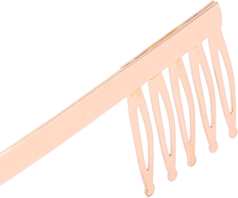 klarako Bridal Crown, Elegant Princess Crown Rhinestone Elegant Glittering Wedding Princess Crown for Halloween Rose Gold - Image 2