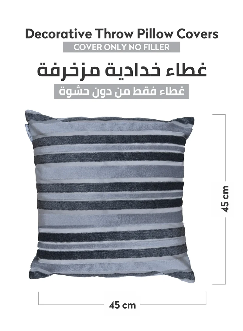 Donetella Cushion Cover,45X45 Cm (18X18 inch) 1-Pcs Decorative Throw Pillowcases Without Filler With Beautiful Abstract Art For Sofa Bed Living Room And Couch, River Bed