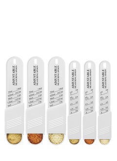 Versatile 6 Piece Adjustable Measuring Spoon Set for Baking and Cooking, Perfect for Dry and Liquid Ingredients in Your Kitchen