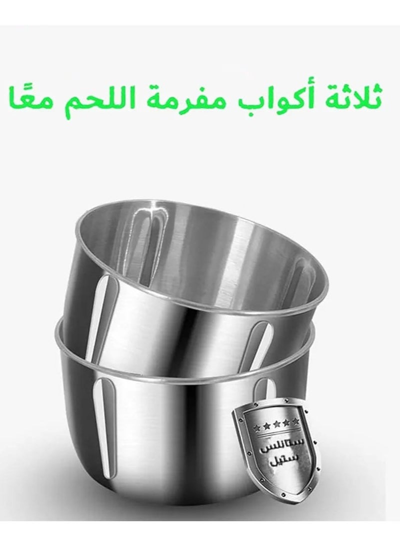 three sets of cup meat grinder, easy to store, multi-cup without odor, mixing vegetables, fruits and meat  - Image 3