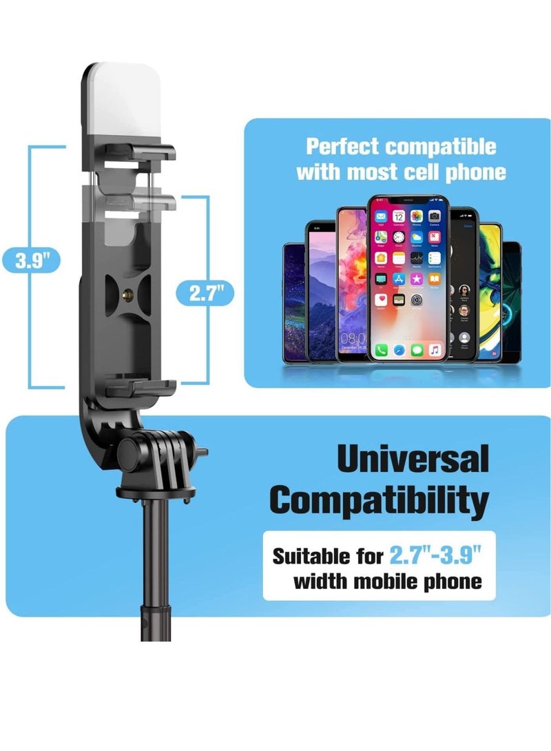 ELTRAZONE 40" Lighted Selfie Stick Tripod, Bluetooth Remote, 3 Light Modes, 6 Brightness Levels, Portable, Compatible with All iPhone & Andriod Devices - Image 5