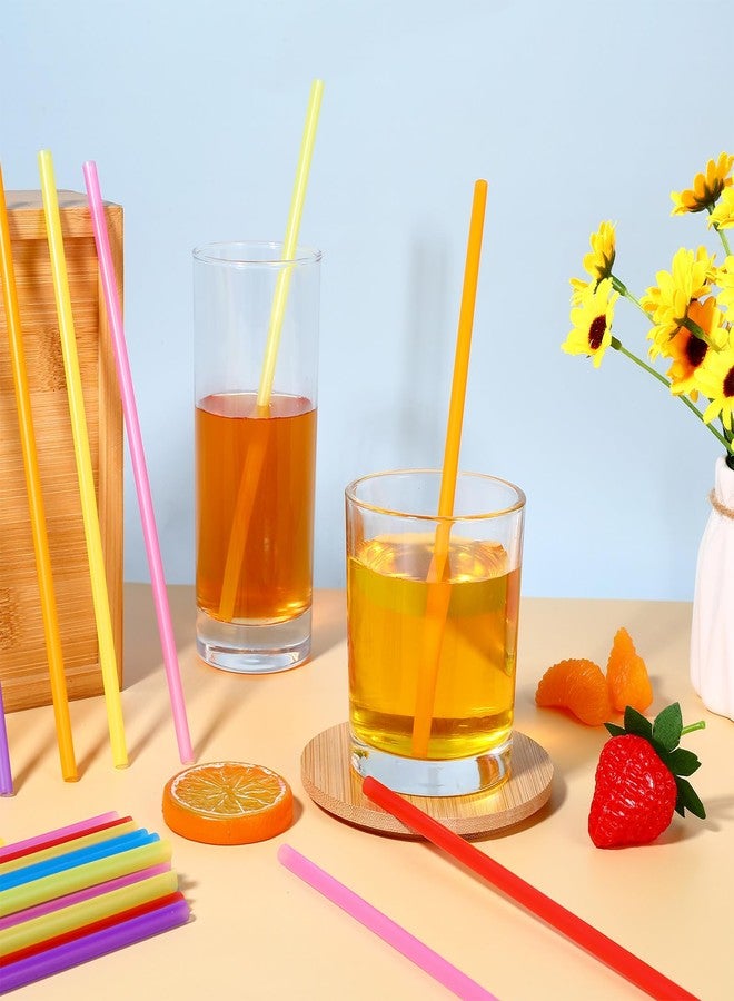 AojSup 1000 Pcs Plastic Drinking Straws, Long Straight Plastic Straws 7.78" Long Colorful Disposable Stirrer Drinking Straw, Jumbo Straw Bulk Party Straw for Milkshake Coffee Juice Cocktails - Image 5