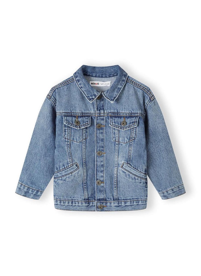MINOTI Kids' Mid Blue Denim Jacket  - Image 2