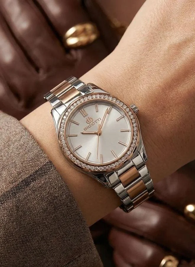 BIGOTTI Bigotti - Raffinato Women Watch | Stainless SteelBrass Case | Analog | Round Dial | Mineral Glass | Japanese Quartz | Water Resistant 30 Meters