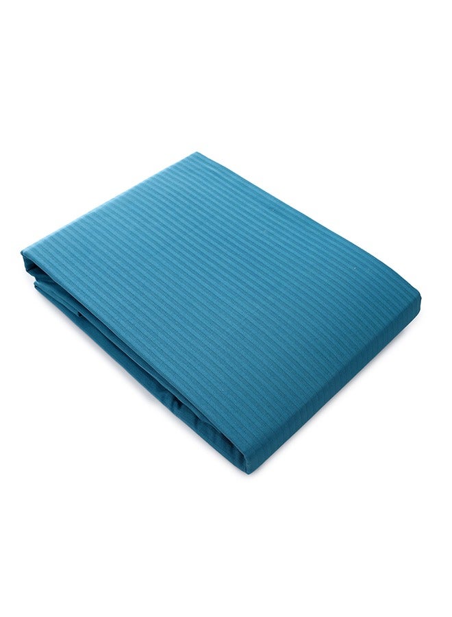 MEHALLA MEHALLA Fitted Sheet Set - Satin Stripe 4mm - Queen Petrol-100% Egyptian Cotton  - Image 3