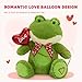BENINY 15 Valentines Day Plush Frog Cuddly Stuffed Animal with Balloon Love Embroidery Perfect Couples Gift - Image 4