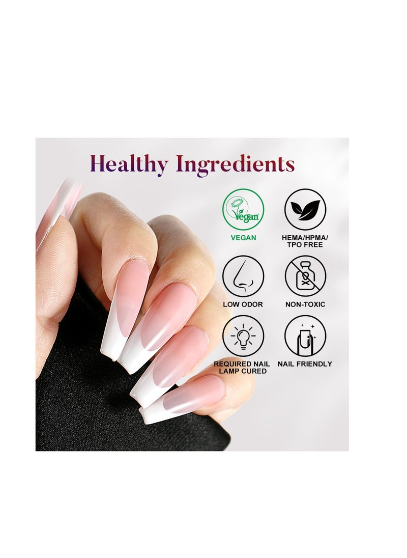AIMEILI Transparent Milky White Nude Gel Nail Polish Soak Off U V LED Hema Free Gel Nail Lacquer Salon DIY Set Of 4pcs X 10ml - Kit Set 20  - Image 5