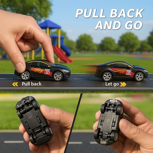 GRAPHENE 25 Pcs Unbreakable Diecast Pull Back Metal Toy Car for Boys Kids Alloy Mini Racing Car Toy Set Strong & Durable Vehicle Boys Girls Birthday Return Gift khilona Toys(Racing Cars) - Image 3