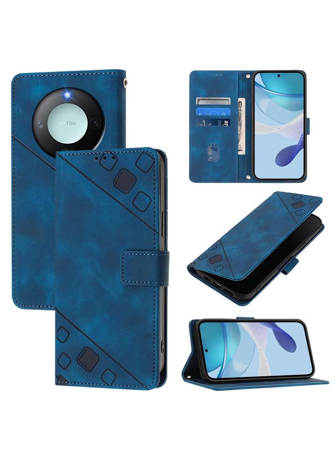 زبون جراب لهاتف Honor X9c Smart 5G Global مصنوع من الجلد المنقوش الملمس - Image 1