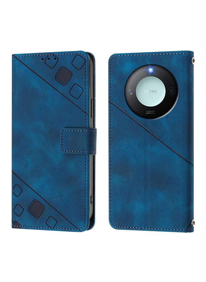 زبون جراب لهاتف Honor X9c Smart 5G Global مصنوع من الجلد المنقوش الملمس - Image 2