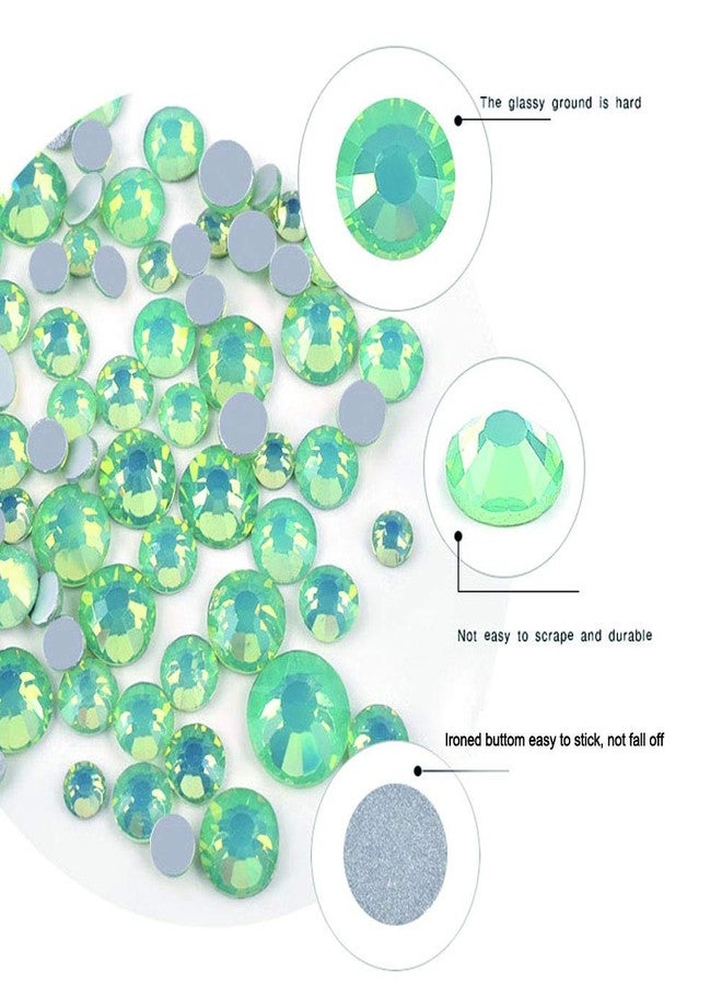 DAODER 4pack Sparkly Opal Rhinestones for Nails 3D Nail Art Rhinestones Kit Crystal Diamond Rhinestones and Charms Nail Decoration Flatback Gems Stones Pink White Blue Green Nail Jewels Crafts DIY - Image 3