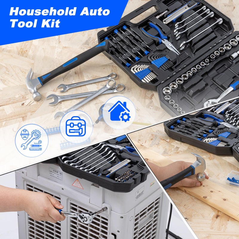 Prostormer 200-Piece Hand Tool Set, General Home and Auto Repair Tool Kit with Toolbox Storage Case for Mechanical Repair, DIY, Home Maintenance - Image 5