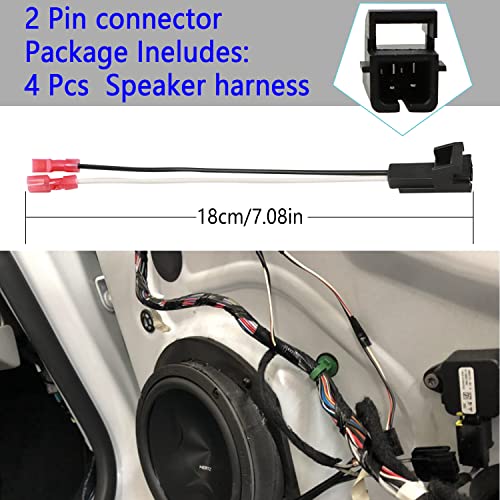YMHHefy Speaker Harness Wiring Harness 72-4568 Compatible with GMC Buick Cadillac Chevy Silverado Sierra Suburban Tahoe Yukon Cobalt Colorado Speaker Connector Harness Adapter 4 Pack - Image 5