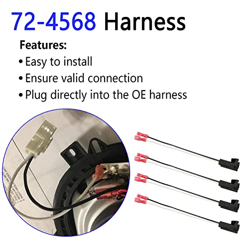YMHHefy Speaker Harness Wiring Harness 72-4568 Compatible with GMC Buick Cadillac Chevy Silverado Sierra Suburban Tahoe Yukon Cobalt Colorado Speaker Connector Harness Adapter 4 Pack - Image 2