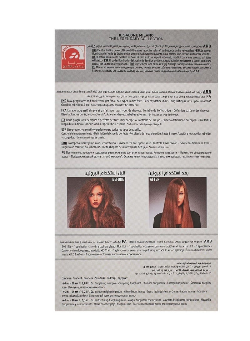 إل صالون مجموعة فرد الشعر بالبروتين مع زيت بذرة الكتان - Image 3