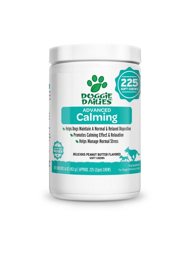 Doggie Dailies Calming Chews For Dogs, 225 Soft Chews, Melatonin For Dogs With Chamomile To Help Manage Stress Relief, Calm & Relaxation During Thunderstorms, Fireworks, Travel, & Separation  - Image 1