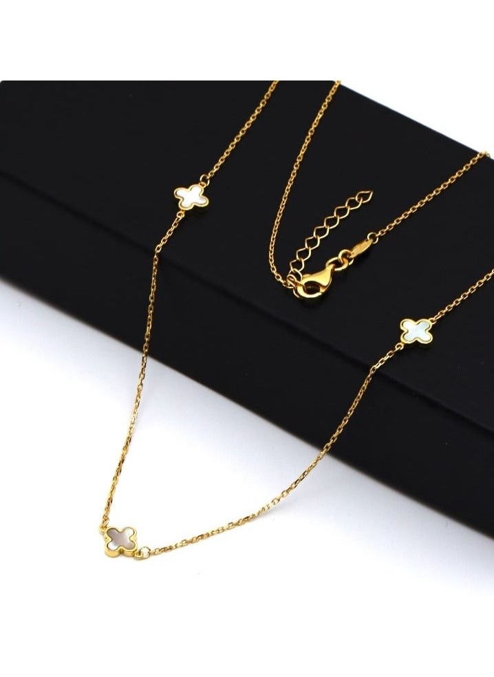 Gold Zone - Real Gold GZVC 3 Pearl Shell Necklace - Image 1