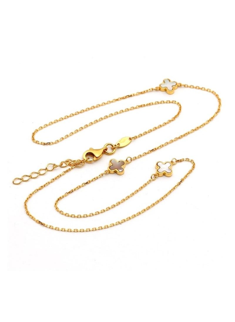 Gold Zone - Real Gold GZVC 3 Pearl Shell Necklace - Image 1