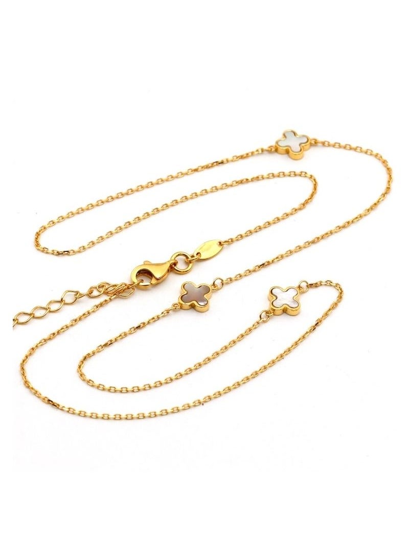 Gold Zone - Real Gold GZVC 3 Pearl Shell Necklace - Image 1