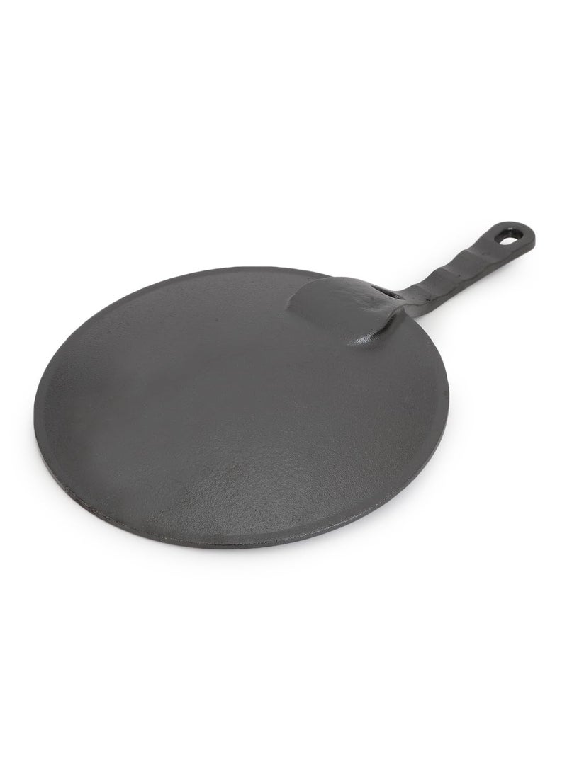 MAGIC PLUS Cast Iron Tawa for Roti 26cm PreSeasoned Chapati Phulka Tawa with Handle Naturally NonStick 100 Pure Toxin Free Rust Proof Heavy Duty Ideal for Roti Paratha Dosa Gas Stove Based