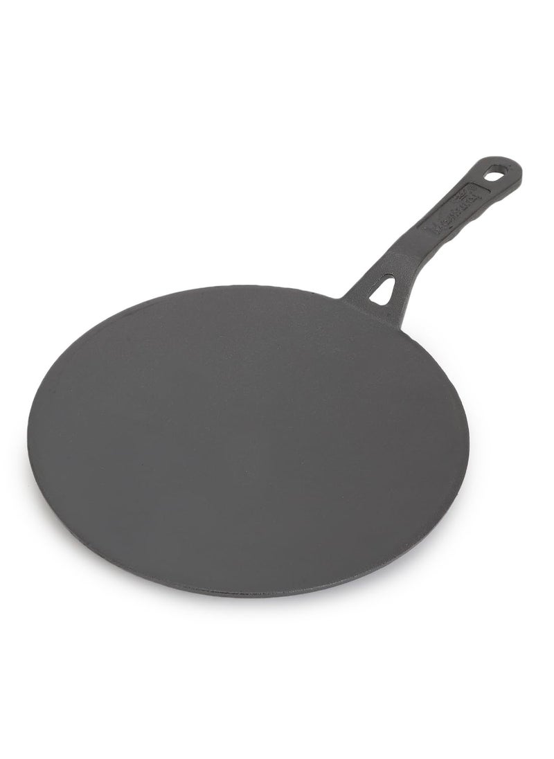 MAGIC PLUS Cast Iron Tawa for Roti 26cm PreSeasoned Chapati Phulka Tawa with Handle Naturally NonStick 100 Pure Toxin Free Rust Proof Heavy Duty Ideal for Roti Paratha Dosa Gas Stove Based