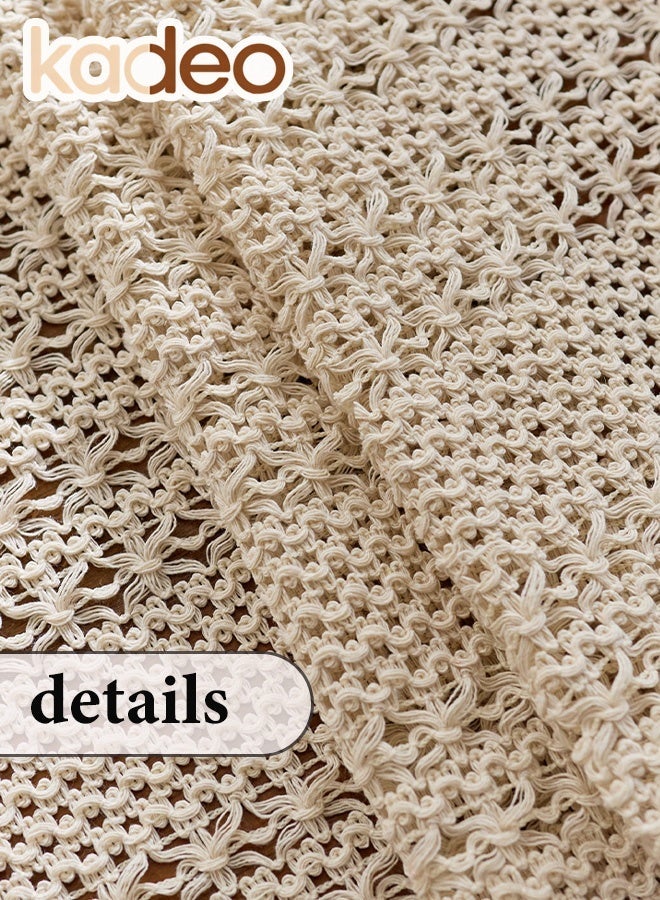 kadeo Boho Table Runner with Tassels, Hand Woven Cotton Table Decoration, Kitchen Decor for Coffee Table Runner for Dresser Scarf Home Decor 30*220CM - Image 2