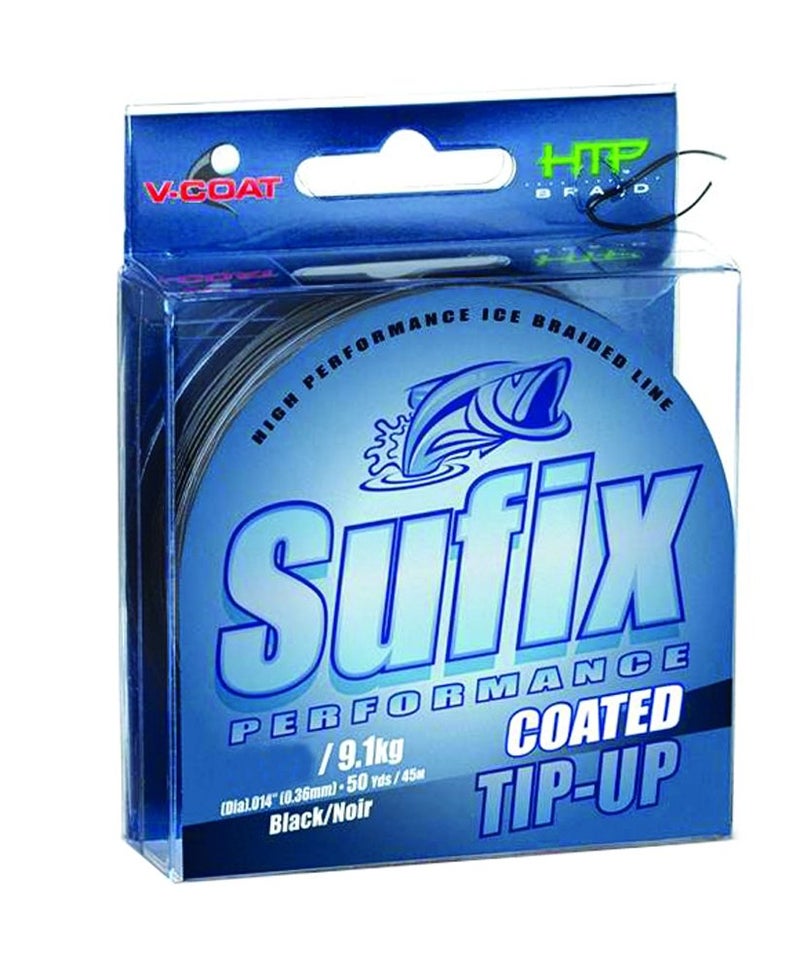 Sufix Performance V-Coat 50-Yards Spool Size Tip Up Braid Line (Black, 15-Pound) - Image 2