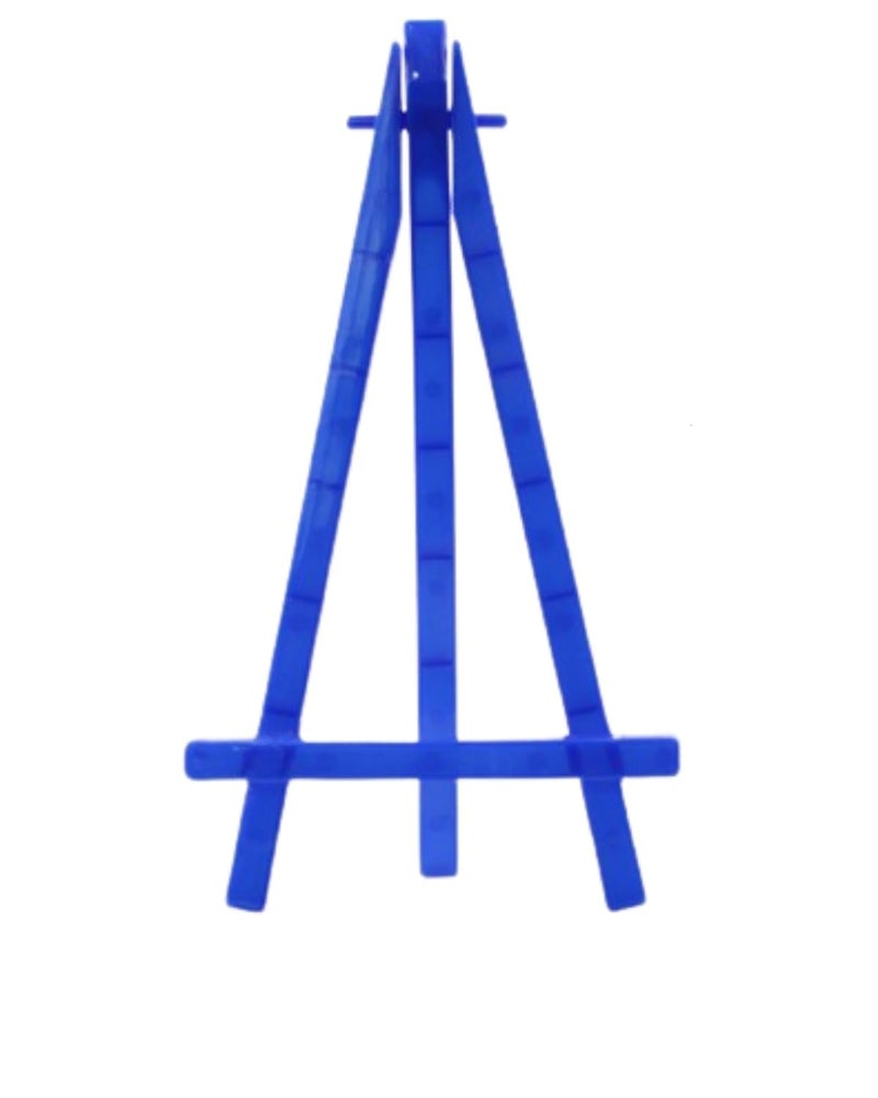 Snoogg Mini Plastic Easel, 16 x 8.5 cm, Triangle Easel Lead, Foldable Easel, Small, Lightweight and Portable, Easel for Painting Crafts, Photo Album, Mobile Phone Holder (5 Pc of Yellow) - Image 1