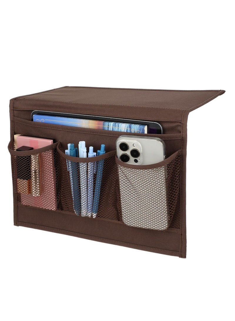Bedside Storage Organizer,Bedside Storage Bag 4 Pockets, Table Cabinet Storage Organizer Bedside Organizer Caddy for Glasses Books Tablets TV Remote Control - Image 1