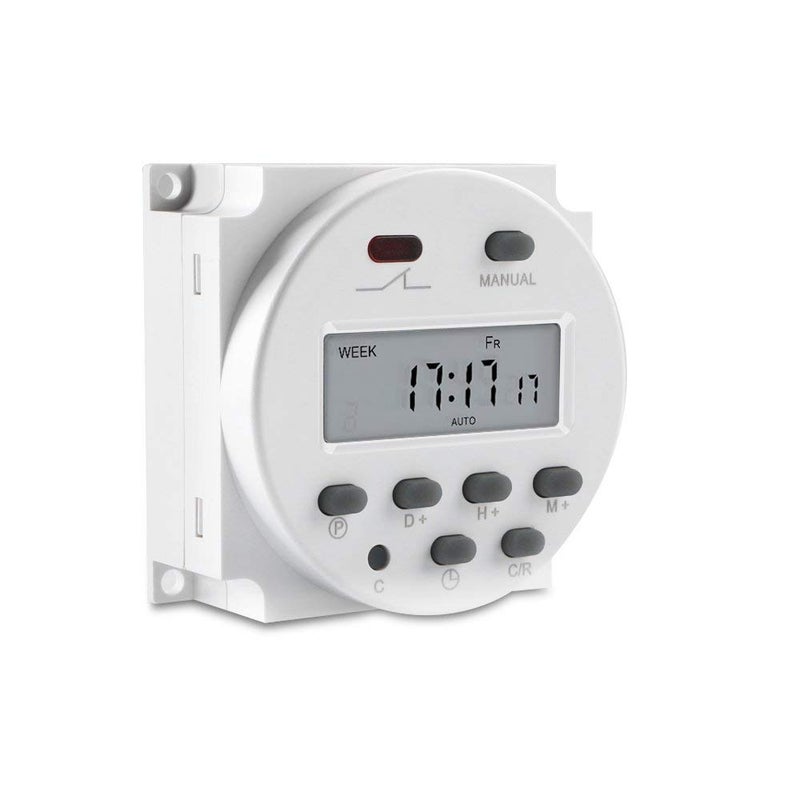 amiciTools CN101A Digital LCD Programmable Plastic Timer Switch Relay DC 12V 16A White - Image 1