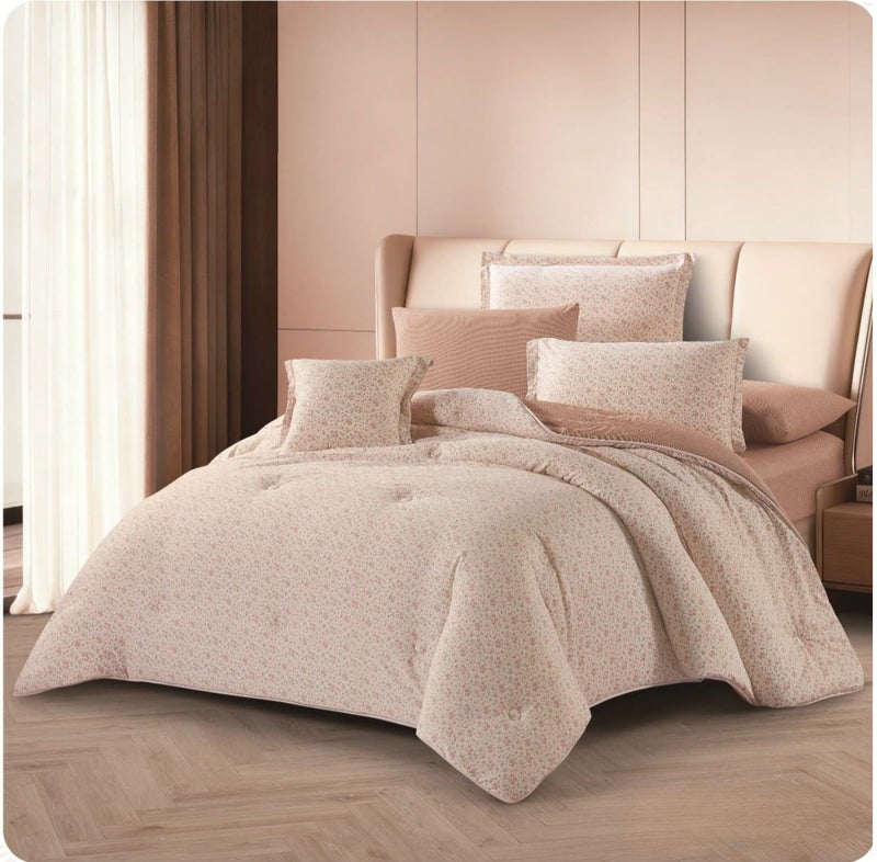 Microfiber double bedsheet set, 7 pieces, practical design