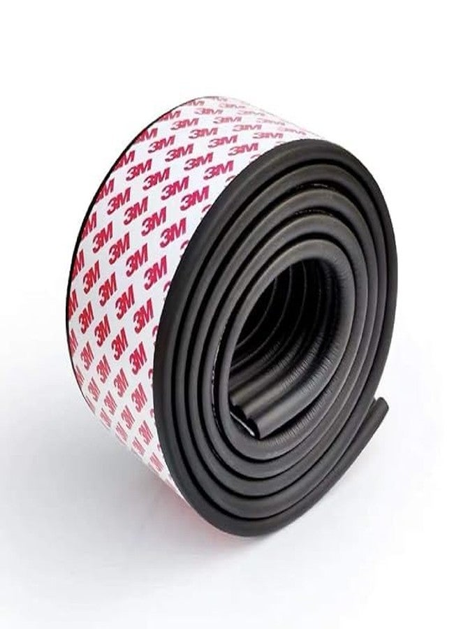 KUCHIFY Child Safety Edge & Corner Protector | Baby Proofing Foam Cushion Guard with Strong Adhesive | Soft & Durable Roll for Sharp Furniture Edges (Black, Pack of 1) - Image 2
