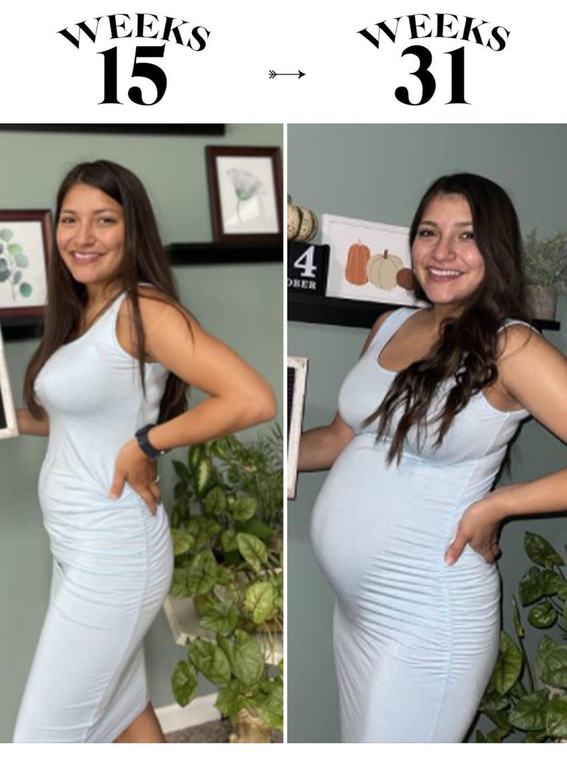 Liu & Qu Women's Maternity Sleeveless Tank Dresses Side Ruching Bodycon Dress for Daily Wearing or Baby Shower - Image 4