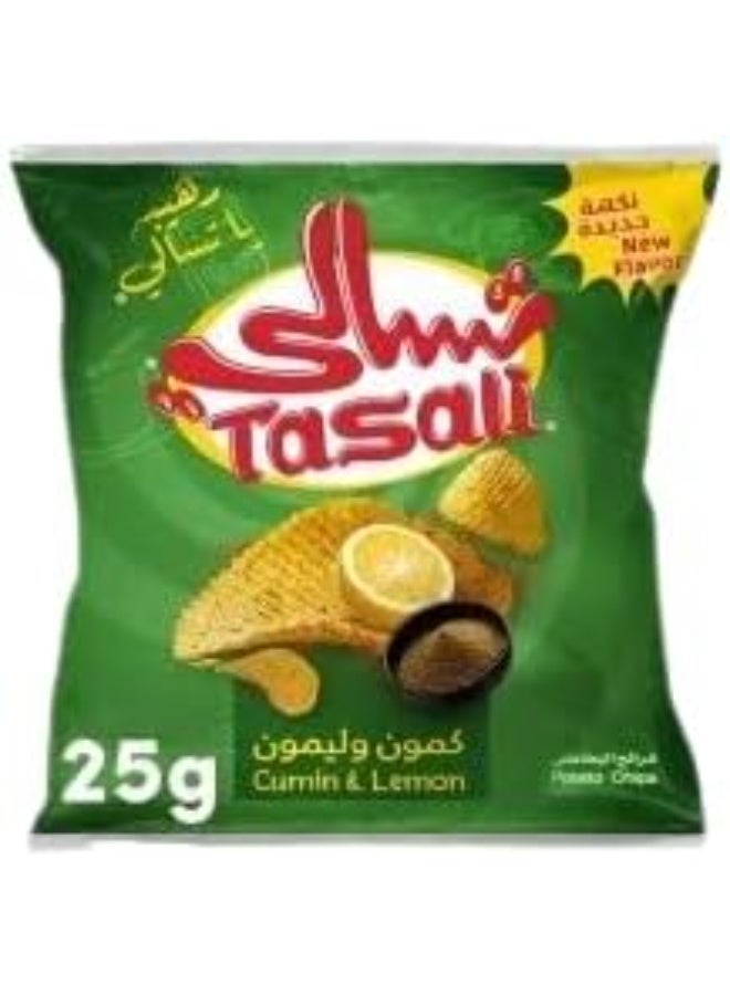 Tasali Kamoon & Lemon Chips – Crispy Snack, 25g x Pack of 12 – Savory Flavored Chips - Image 4