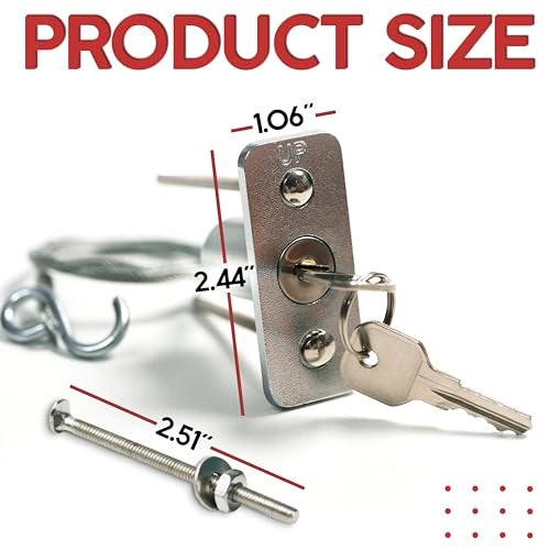 Granatan Emergency Release Lock Kit, Universal Garage Door Emergency Release Lock Kit, Garage Door Opener Quick Release Lock Disconnect Key Lock - Image 2