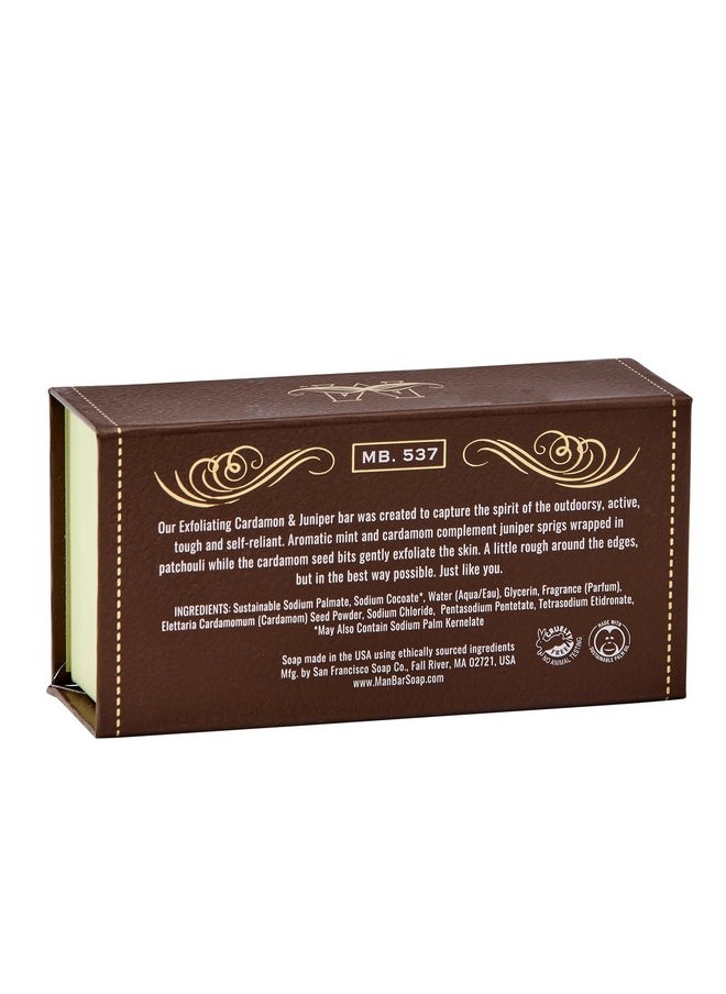 San Francisco Soap Company San Francisco Soap Company Peppered Cardamom and Juniper Man Bar - EXFOLIATING - No Harmful Chemicals - Good for All Skin Types - Made in the USA  - Image 2