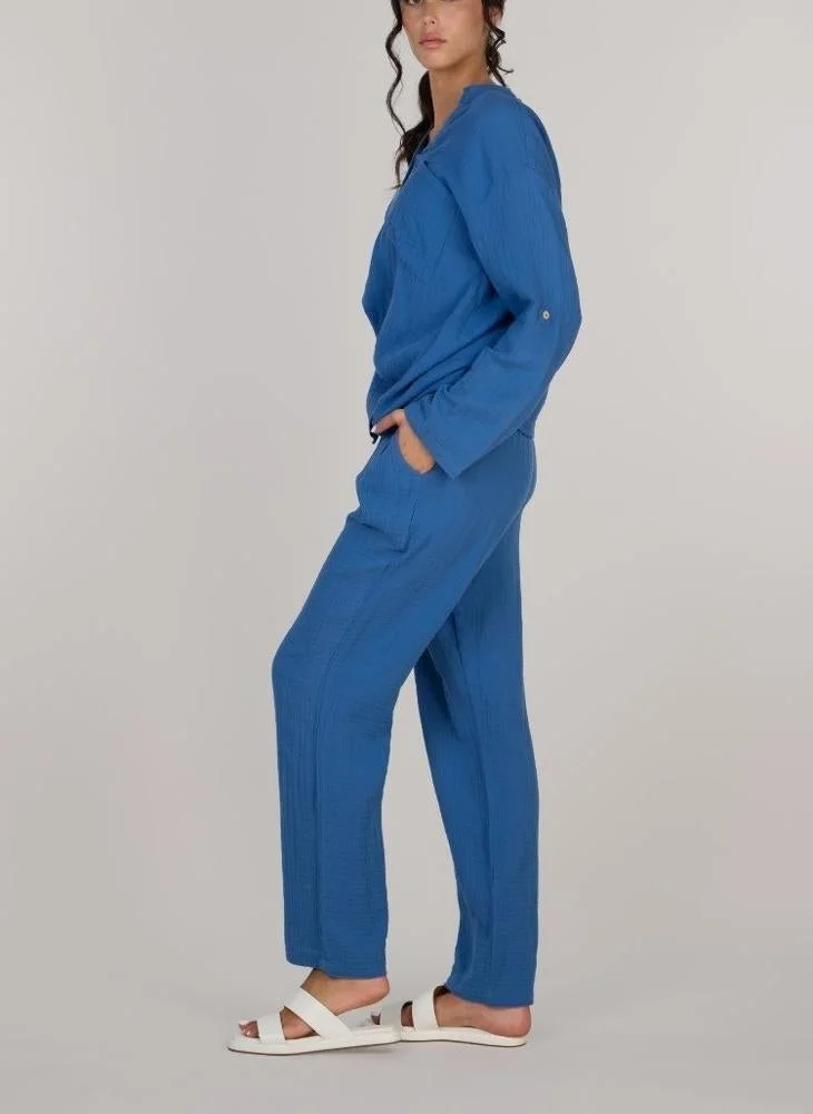 Just Nature Double Cotton Trouser - Indigo