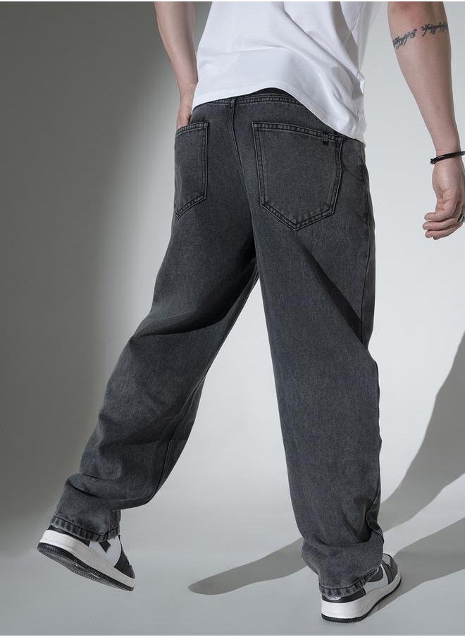 Hubberholme Grey Relaxed Fit Jeans Solid design crafted from 100% Cotton with Button closure.  - Image 3