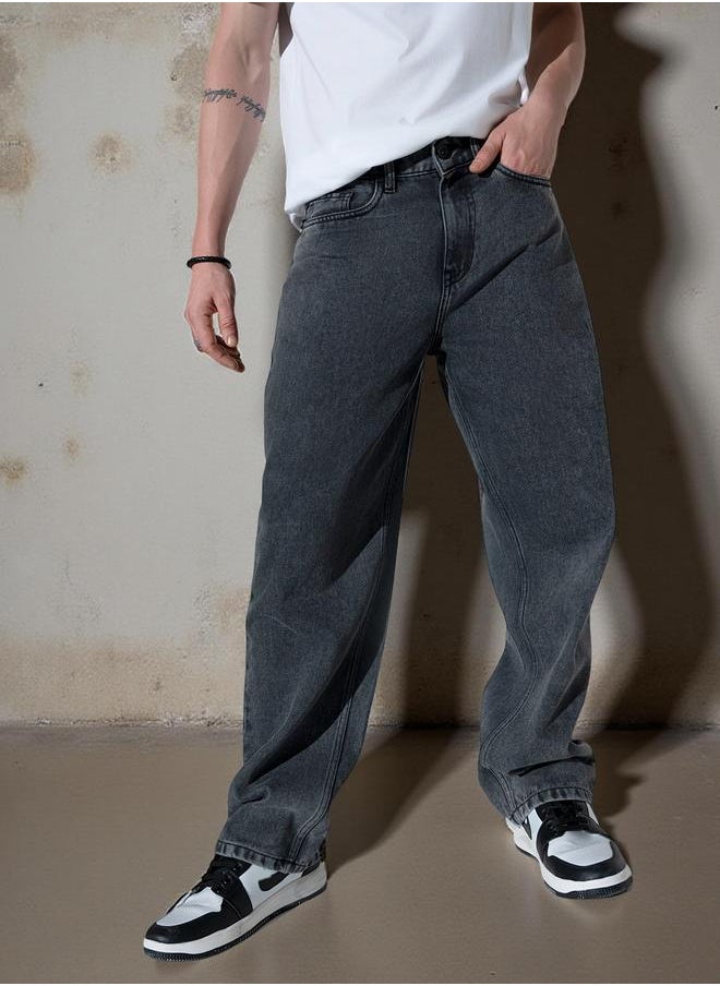 Hubberholme Grey Relaxed Fit Jeans Solid design crafted from 100% Cotton with Button closure.  - Image 2