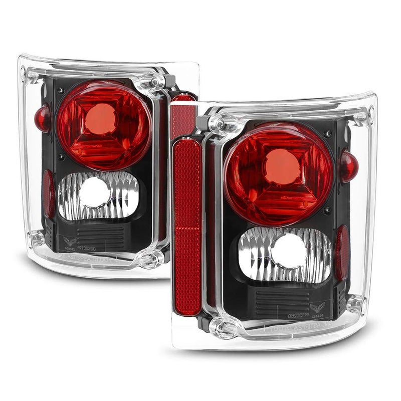 ACANII For Black 19731991 ChevyGMC CK Suburban Blazer Jimmy Tail Lights Brake Lamps Replacement Driver Passenger