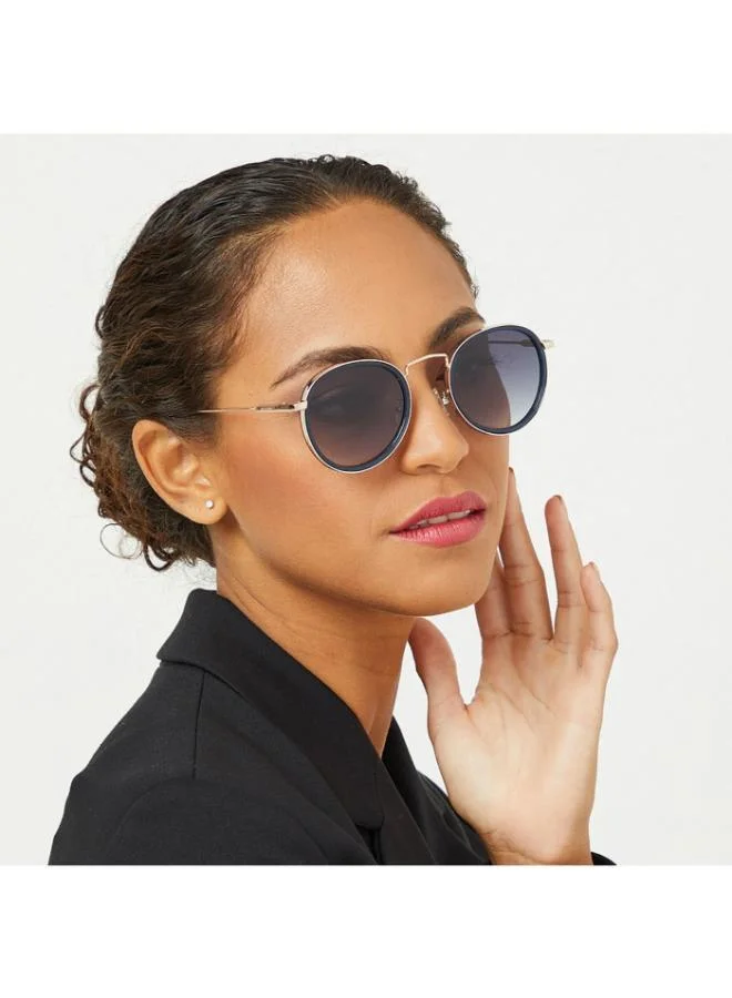 30Sundays MOD SQUAD Women Blue Sunglasses - Frame Material: Metal + Acetate - Lens Color: Blue- Frame Color: Blue - Full Rim