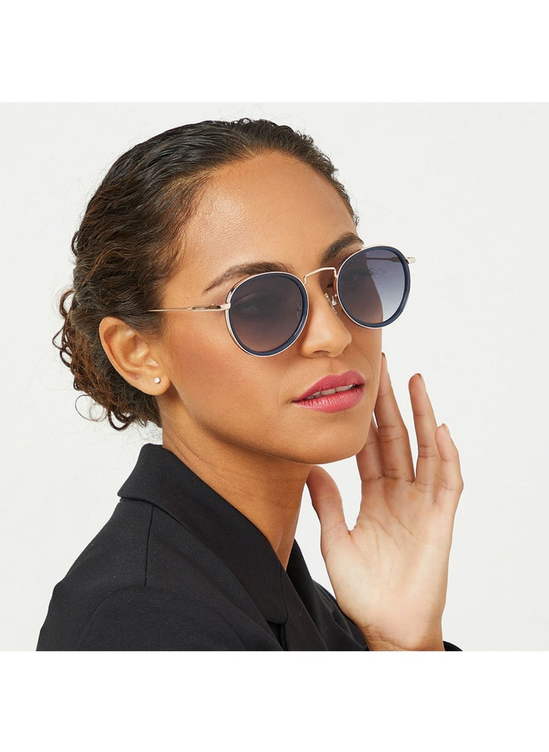 30Sundays MOD SQUAD Women Blue Sunglasses - Frame Material: Metal + Acetate - Lens Color: Blue- Frame Color: Blue - Full Rim  - Image 5