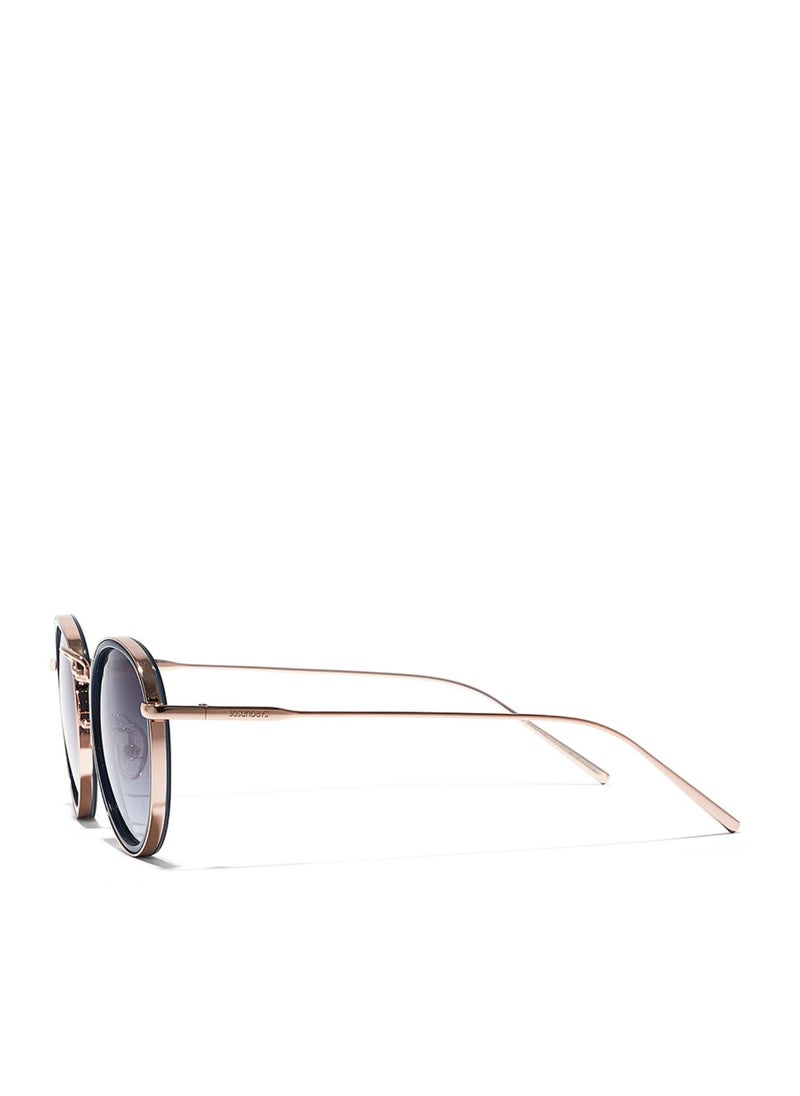 30Sundays MOD SQUAD Women Blue Sunglasses - Frame Material: Metal + Acetate - Lens Color: Blue- Frame Color: Blue - Full Rim  - Image 3