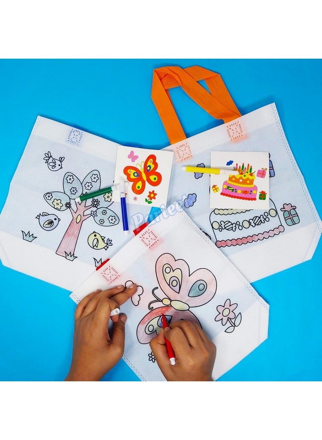 Parteet حقائب عيد الميلاد القابلة لإعادة الاستخدام من PARTEET | مجموعة من 10; 37x22 سم | حقائب حفلات الأطفال، حقيبة هدايا، حقيبة تفضيل حفلات الأطفال - Image 5