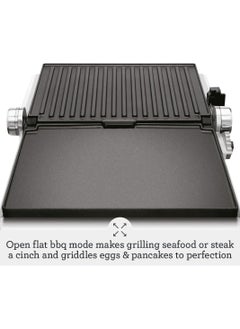 Sage Sage - The BBQ and Press Grill with Independent plate temperature control, Open flat BBQ mode ,pre-programmed  Panini, Burger and Steak functionalities - UAE Version, 2 Year Manufacturer Warranty  - Image 5