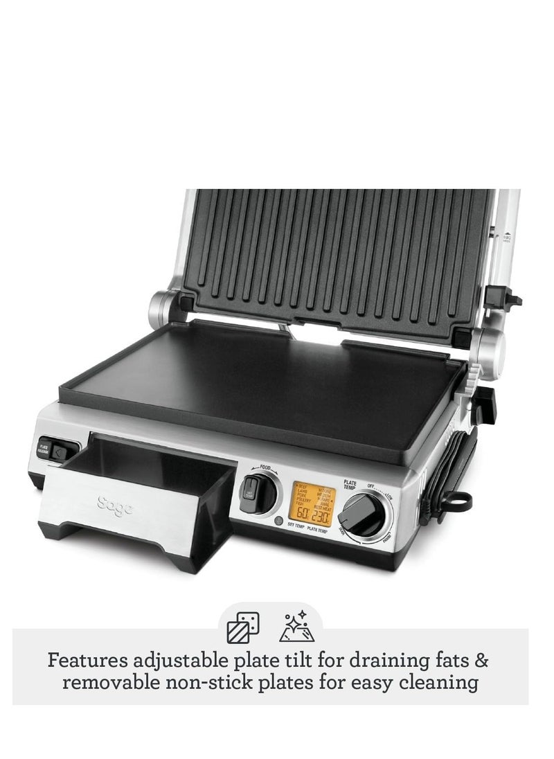 Sage - Sage - The BBQ and Press Grill with Independent plate temperature control, Open flat BBQ mode ,pre-programmed  Panini, Burger and Steak functionalities - UAE Version, 2 Year Manufacturer Warranty - Image 1