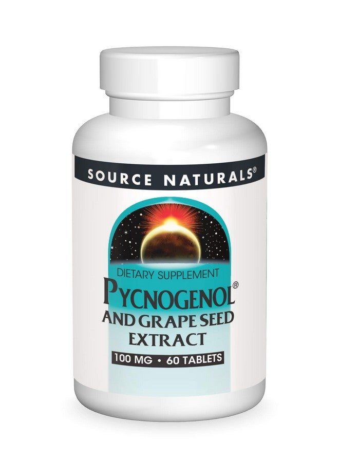 Source Naturals Pycnogenol & Grape Seed Extract 100 mg Dietary Supplement - 60 Tablets - Image 1