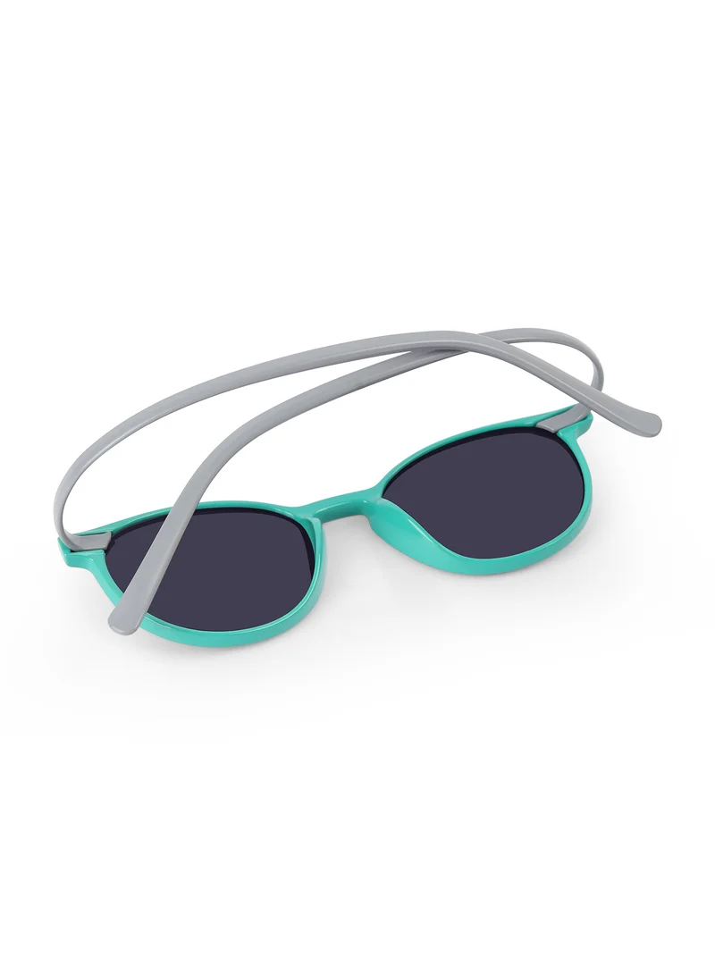 Woggles Stylish Green & Grey Wayfarer Kids Sunglasses